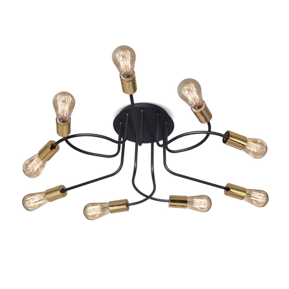 Plafon VINTAGE 9 Luces E27 Ronda