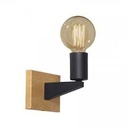 [ap-197-34-negmadcla] Aplique LUCCA (Negro con chapa simil madera CLARA)