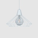 [C-1009-34-blt] Colgante JAULA DIAMANTE (blanco texturado)