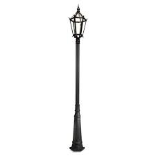 Farola 1 luz hexagonal aluminio c/columna N 8561 FW