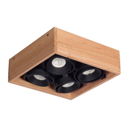 PLAFON DE CUATRO LUCES CUADRADO carilux