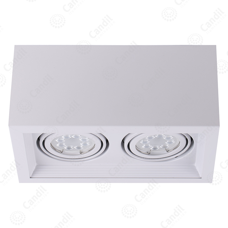 Plafon ECUA Dicro 2 Luces - Aluminio Candil