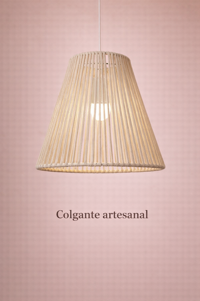 Colgante conico 20x40x28 tejida monteluz