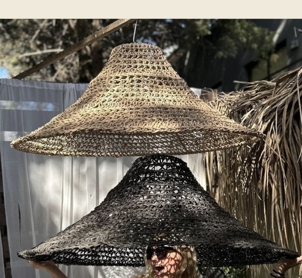 Colgante Luciana 1mt x 40cm tostado Luz Calida