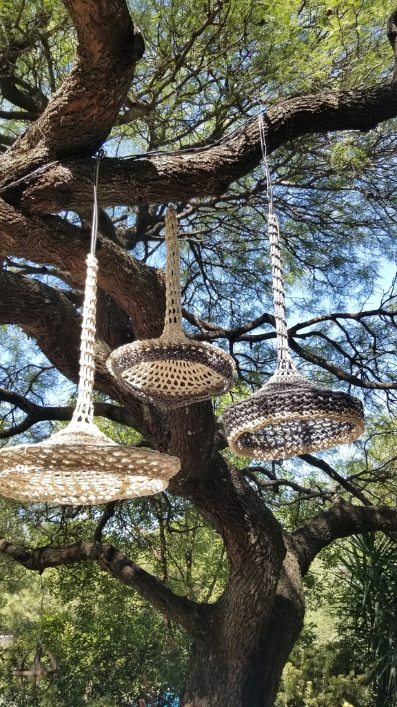 Colgante Plato 60x1mt tostado Luz Calida