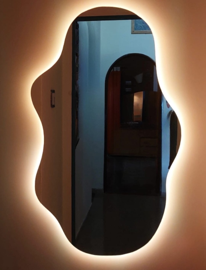 Espejo irregular luz led càlida 160 x 80 Luz Cálida