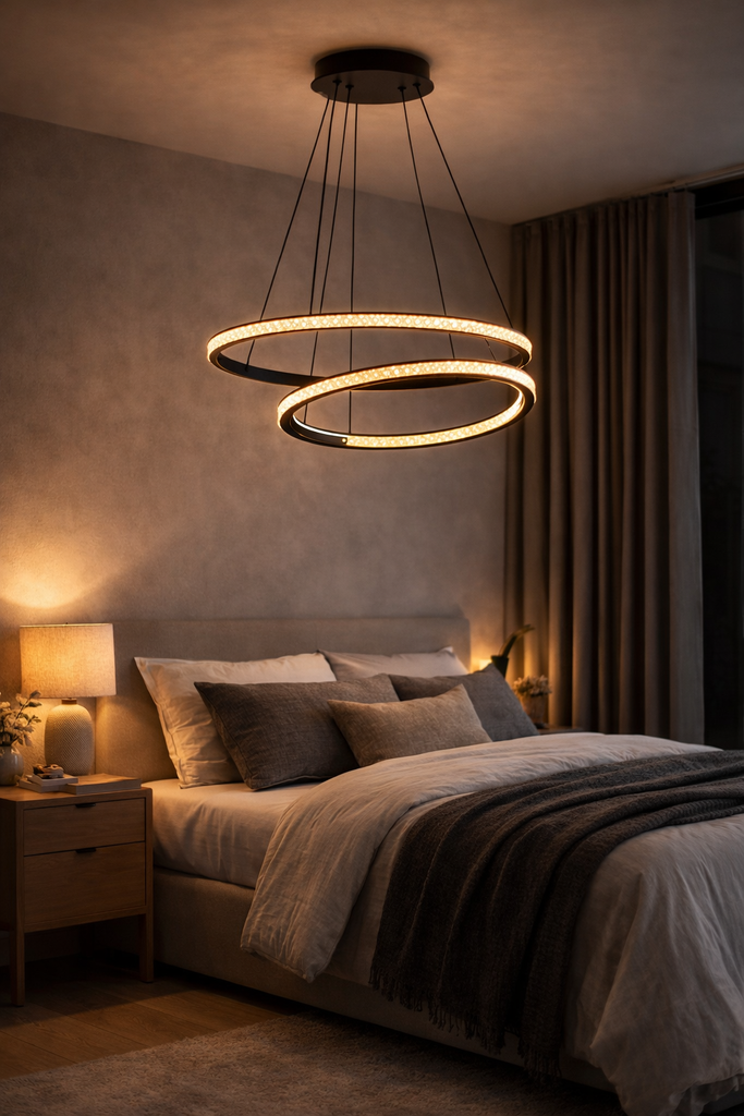 Lámpara colgante con strass Urbana 60xh150cm