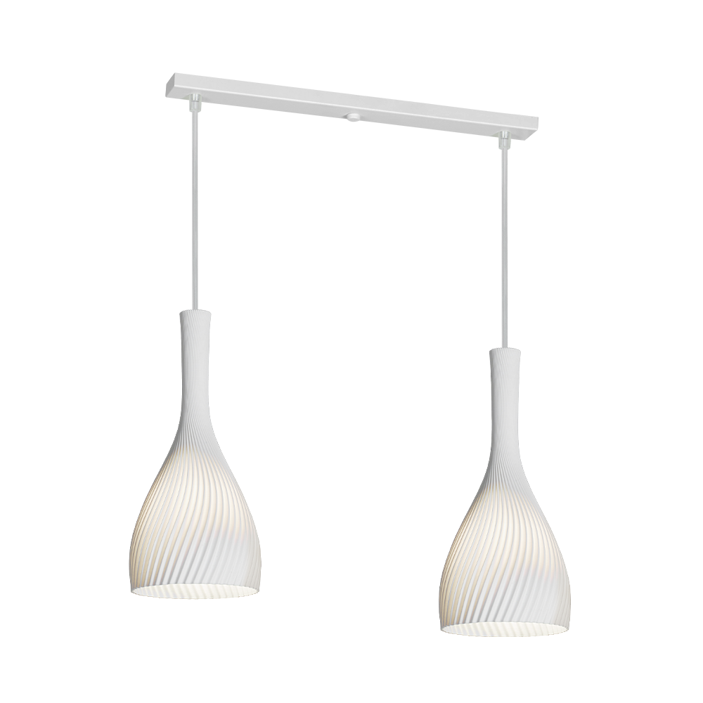 COLG. SAXO 2 LUCES C/BASE K3 600X40 PANTALLA 35*15  EN 3D VIGNOLO