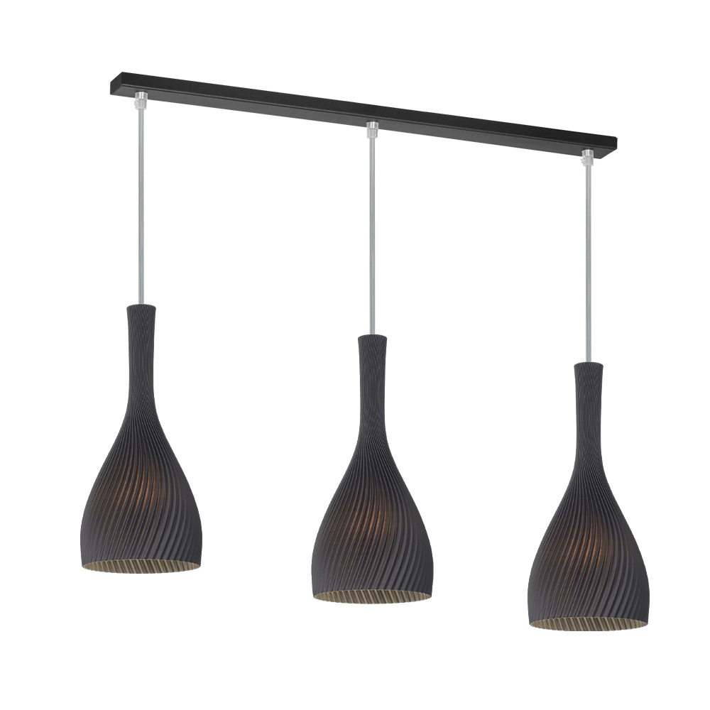 COLG. SAXO 3 LUCES C/BASE K5 800X40  PANTALLA 35*15  EN 3D VIGNOLO