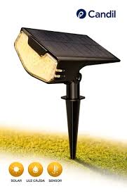 Estaca solar con control de luminosidad.3000K candil