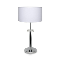 [VE4700-01WZLB-56-cromo-56] Velador acrilico cromo c/pantalla Cilindrica Lienzo Biez Luz del Siglo