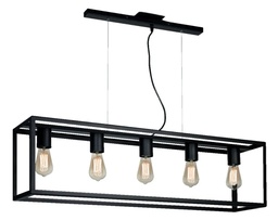 Colg. rectangular de hierro 5 luces PILAR San Justo