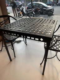 [250-75-neg] Mesa París Cuadrada Mediana - 0,75 x 0,75 Aluminio Sudeal
