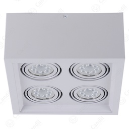 Plafon ECUA Dicro 4 Luces - Aluminio Candil