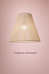 Colgante conico 20x40x28 tejida monteluz