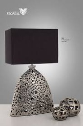 [777a-130] Deco adorno bola calada  chica cromo floreal