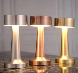 Velador recargable tactil 3 tonos luz platil Aura