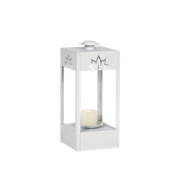 [FE5612-16-70] Fanal blanco 69,5cm c /vela led San Justo
