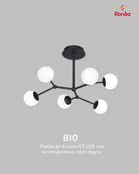 [1646-68] LINEA BIO  PLAFON 6 LUCES g-9 Ronda