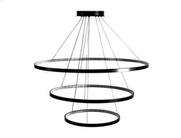 [LU12-218] Colgante strass 3 aros urbana Led 57w 3000k Ag