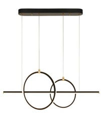 [CA301-63] COLGANTE DOBLE ARO AJUSTABLE 1,2M 45WATTS 91CM ALOM