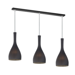 COLG. SAXO 3 LUCES C/BASE K5 800X40  PANTALLA 35*15  EN 3D VIGNOLO